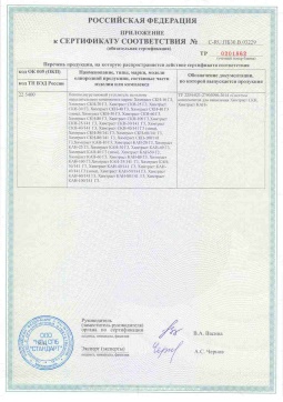 2017.05.31 Сосногорск - Химтраст. Приложение к сертификату пенополиуретановые утеплители на основе напыляемого компонента. ТУ 2254-021